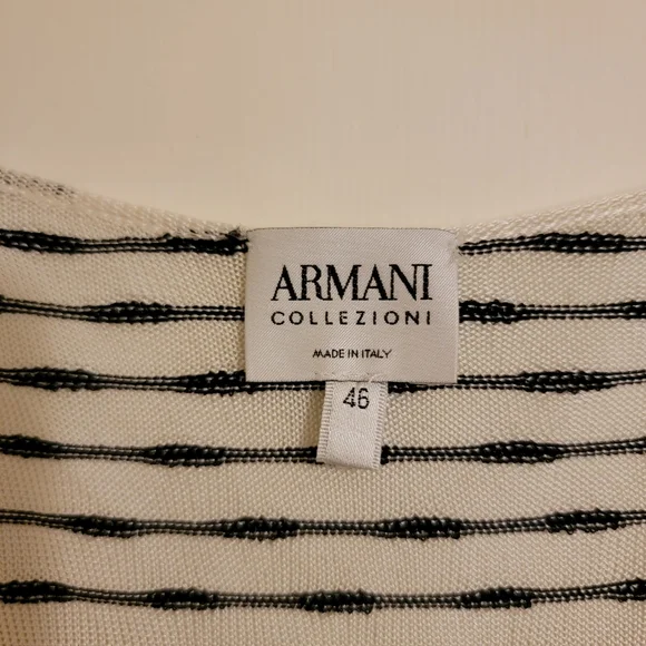 Armani Black and White Striped Shirt - Picture 2 of 6